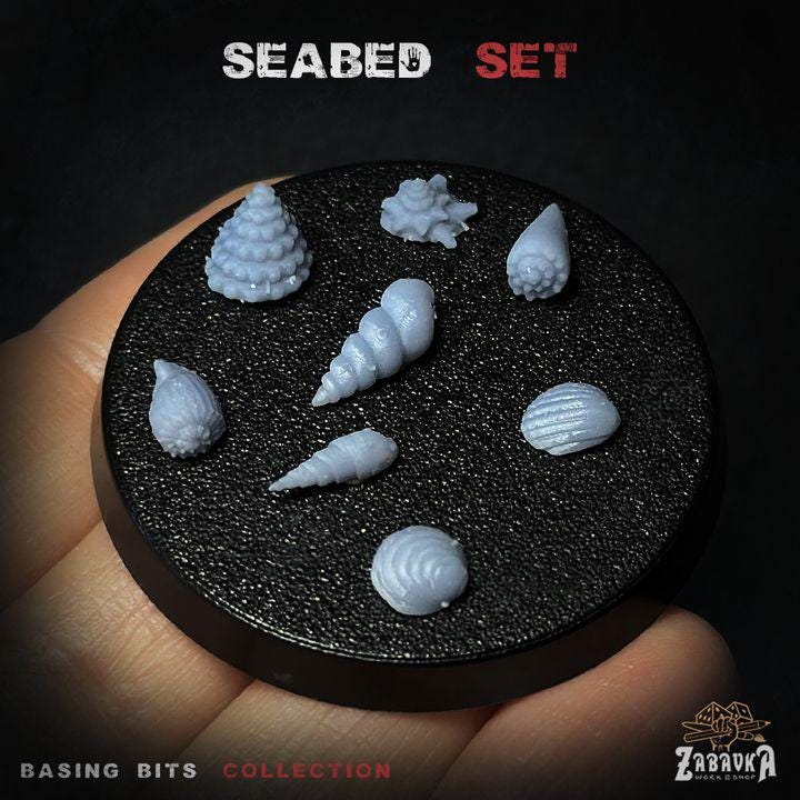 
21pc Seabed Scatter Shells  Rocks and Corals for DnD Basing Bits DnD Terrain Scenery Scatter Mini Basing Material Sea Floor Scatter - ZbWZbW