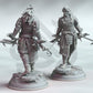 
2pc Samurai of the Fox Miniature DnD Dungeons and Dragons 28mm/32mm Kenshi Kitsune RPG Fantasy Fighter DnD Warrior Pathfinder 5e Miniatures