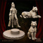 
Susan and her tigers for Dungeons and Dragons 28mm/32mm/35mm TTRPG Tiger Miniature Creatures Circus Figurines - GG