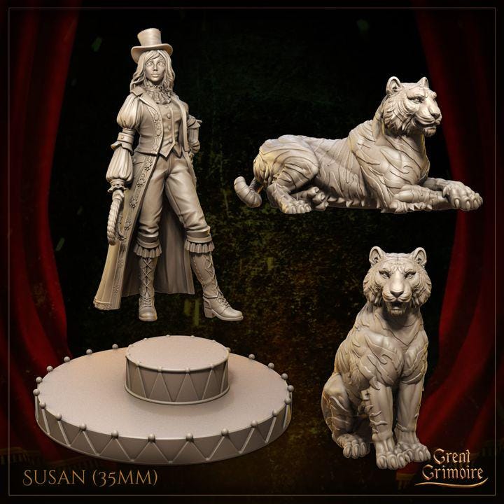 
Susan and her tigers for Dungeons and
