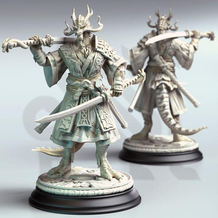 
Dragonborn Samurai Miniature Dungeons and