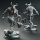 
3pc Minotaur Warriors Beast men DnD Dungeons and Dragons 28mm/32mm TTRPG Fantasy Wargame Miniature DnD 5e Pathfinder Beast Powerful Opponent