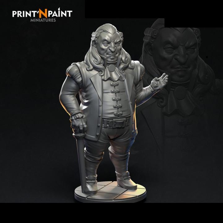 
Human Noble Miniature – Dungeons and Dragons RPG Tabletop Figure Pathfinder 5e –PnP