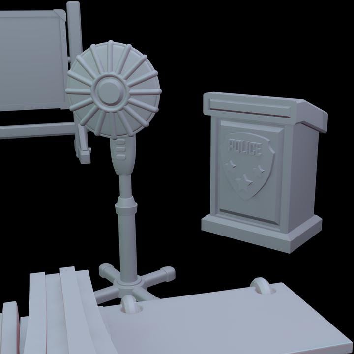 
Police Office Miniature Scatter Terrain Office Furniture DnD Dungeons and Dragons 28mm/32mm TTRPG Sci fi Props RPG Police Station Scenery