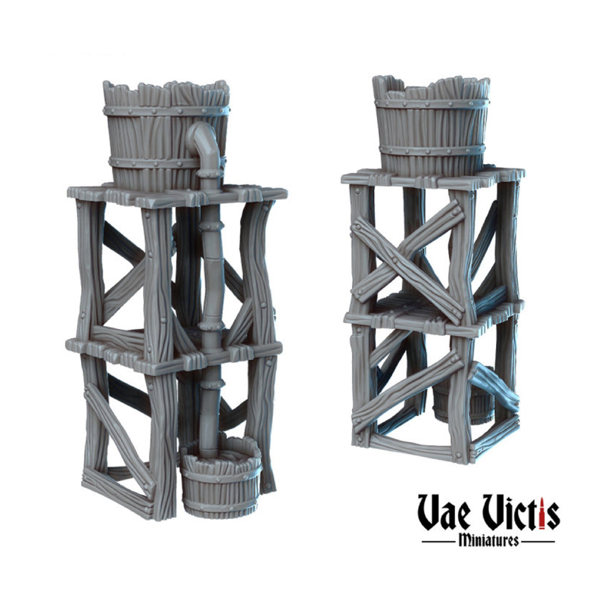 
The Water tower 3D Printed Water Tower Scatter Terrain DnD Dungeons and Dragons Tabletop RPG 28/32mm Scale 32MM Scale in Image