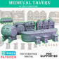 
Tavern Bar DnD Miniature Terrain for Dungeons and Dragons D&D Pathfinder 28mm 32mm Furniture  Bar Stools and Barrels