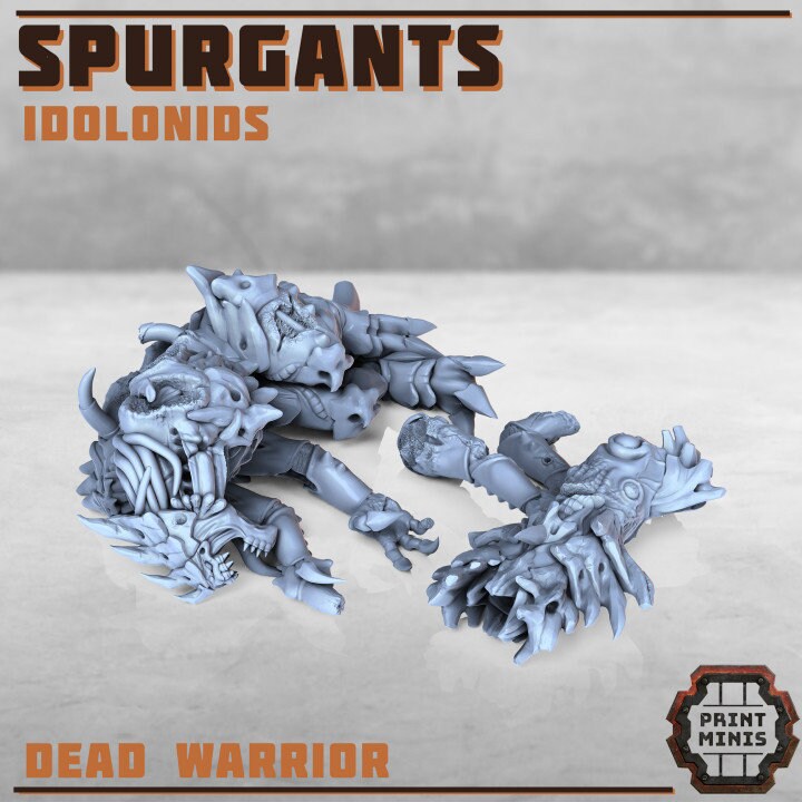 
5pc Spurgants Heavy Warriors, Injured Monsters, DnD, Dungeons and Dragons, TTRPG Miniatures, Creatures, Monster Squad, Aliens