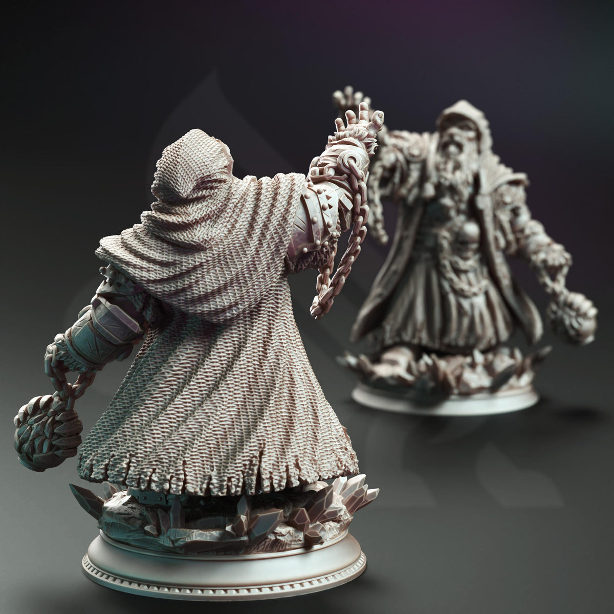 
A Powerful Dark Rune Dwarf Sorcerer for DnD Dungeons and Dragons 28mm/32/38mm