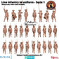 
14pc Infanterie in Uniform Walking Revolutionary War – 15mm 20mm 28mm 32mm 1 35 Scale – Historical Miniature Figure – Eskice Miniature