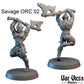 
6pc Savage Orcs DnD Dungeons and Dragons 28mm/32mm TTRPG Wargame Miniatures Fantasy Orc Champions