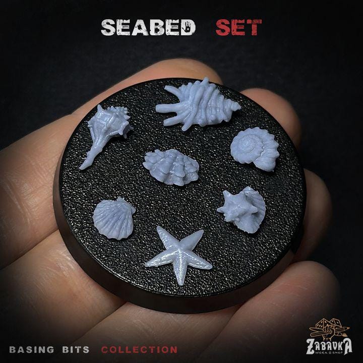 
21pc Seabed Scatter Shells  Rocks and Corals for DnD Basing Bits DnD Terrain Scenery Scatter Mini Basing Material Sea Floor Scatter - ZbWZbW