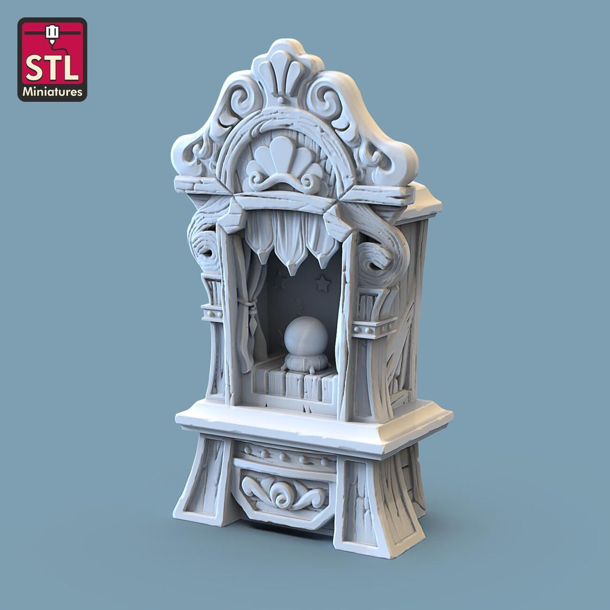 
Fortune Teller Miniature DnD Dungeons and Dragons 28mm/32mm Furniture Miniature Scatter Scenery Pathfinder TTRPG Fantasy Wargame Miniature