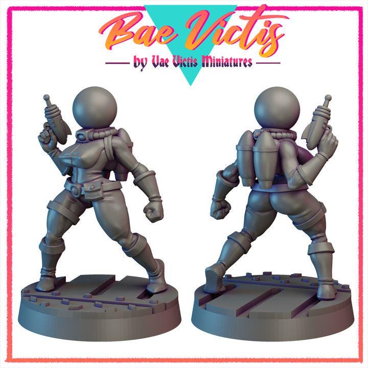 
Space Miniature Bae Victis for DnD Dungeons and Dragons 28mm/32mm Scale Wargame Miniature TTRPG Fantasy Wargame Figurine