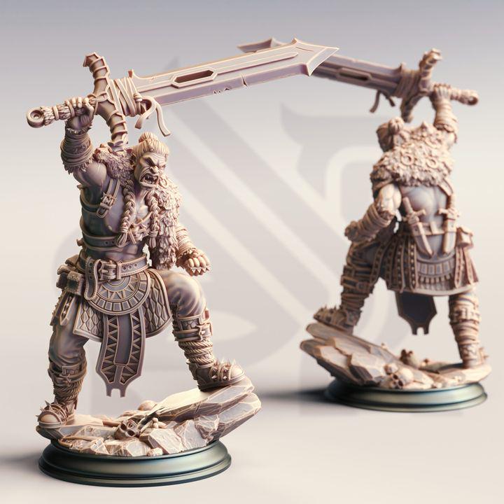 
Half Orc Warrior Dungeons and Dragons Orc Fighter Mini RPG Tabletop Miniature DnD Painting Pathfinder 5e Berserker Mini DnD Gorr - DmS
