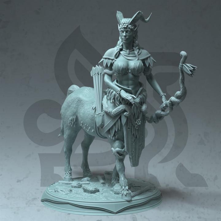 
Centaur Sentinel - Tanagor | 28mm/32mm/38mm TTRPG Dark Fantasy Wargaming DnD Fae Archer Enchantress NPC Dryad Mythological Miniature