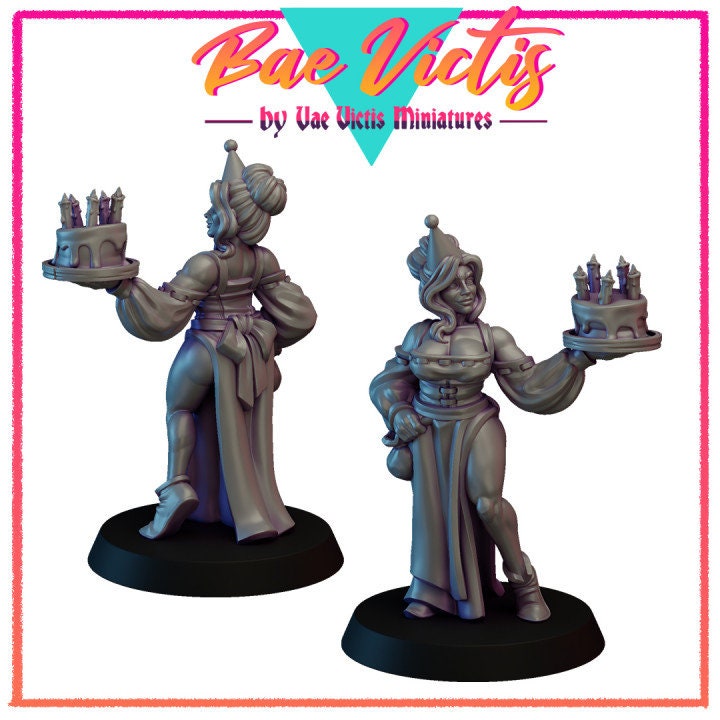 
Birthday Lady DnD Dungeons and Dragons 28mm/32mm Bae Victis Miniature TTRPG Fantasy Wargame NPC