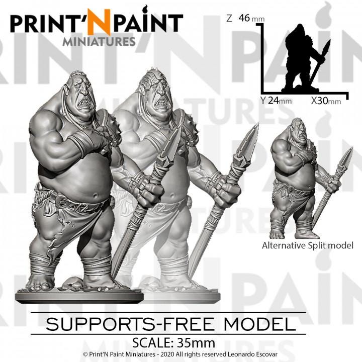 
Ogre Warrior Miniature – Dungeons and Dragons DnD 5e Pathfinder RPG Tabletop Fantasy Figure –PnP