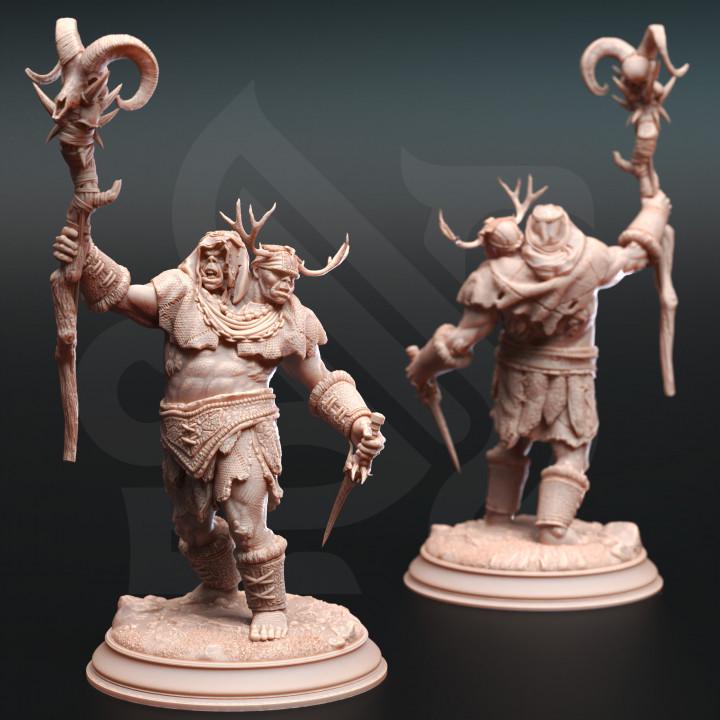 
Ettin Savages - Droggod Tribe | 28mm/32mm/38mm TTRPG Fantasy Wargaming Orc Creature Troll Eredel County DnD Two-Headed Ogre Monster