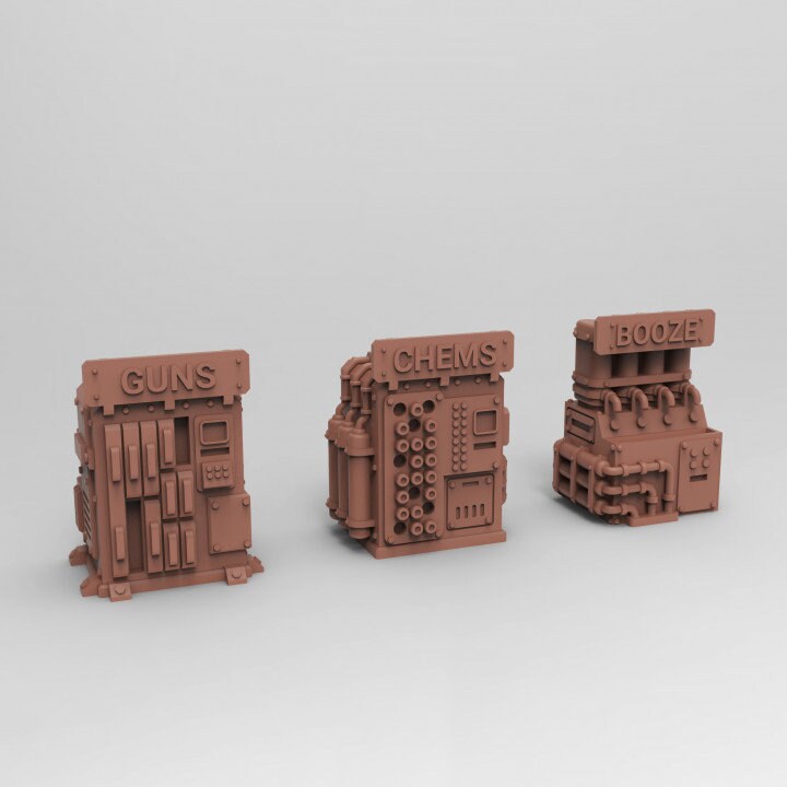
Vending Machine DnD Dungeons and Dragons 28mm/32mm Wargame Scatter Terrain Chems Booze Guns Vending Machines 40K Terminal Infinity