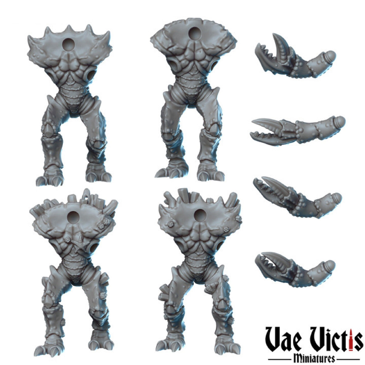
Crab Folks DND Miniature Set Dungeons and Dragons D&D DnD Monsters Crabfolk Miniatures Pathfinder Fantasy Wargaming Miniatures