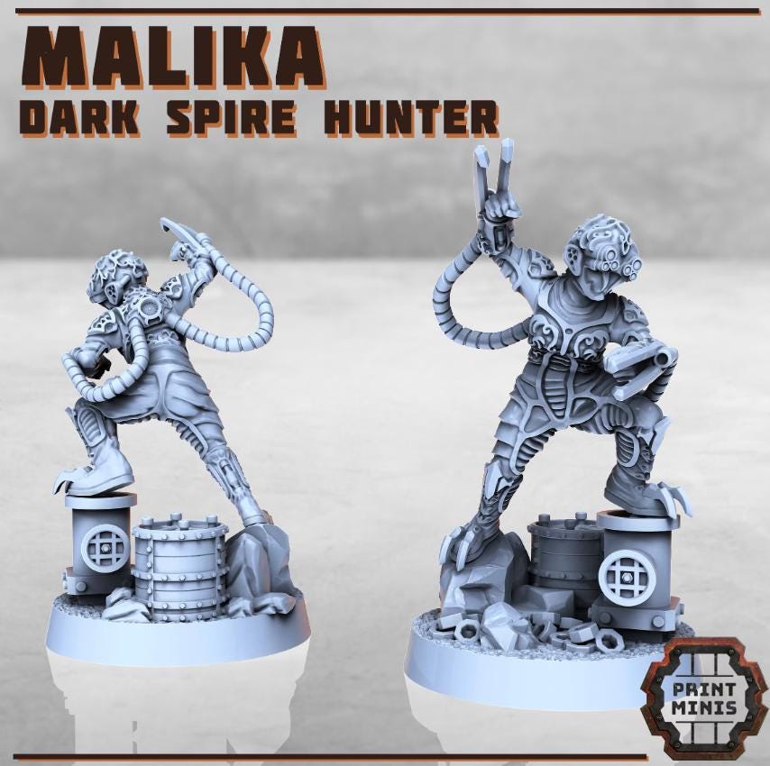 
Dark Spire Hunters DnD Omniversal Battlefield Miniatures 28mm/32mm Spire Angry Hunter Slaughters Spire Soldiers Boss Monsters RPG NPCs