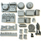 
Tavern Bar DnD Miniature Terrain for Dungeons and Dragons D&D Pathfinder 28mm 32mm Furniture  Bar Stools and Barrels