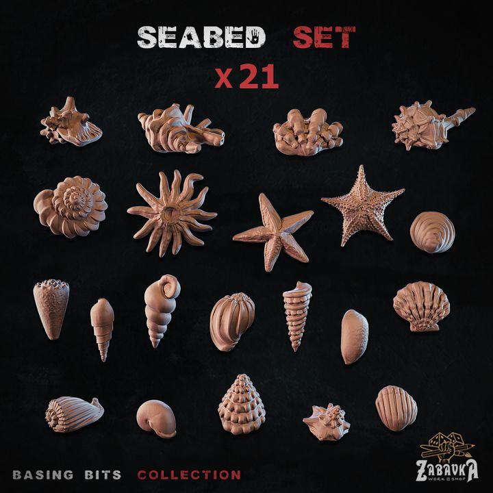 
21pc Seabed Scatter Shells  Rocks and Corals for DnD Basing Bits DnD Terrain Scenery Scatter Mini Basing Material Sea Floor Scatter - ZbWZbW
