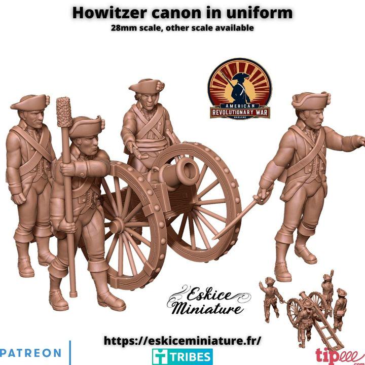 
Howitzer with Crew Revolutionary War – 15mm 20mm 28mm 32mm 1 35 Scale – Artillery Miniature Set for Wargames – Eskice Miniature
