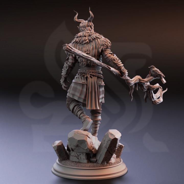 
Tiefling Druid Guardian Miniature Dungeons and Dragons 28mm/32mm/38mm Mini RPG Tabletop Mini DnD Painting Pathfinder 5e DnD Garyck - DmS