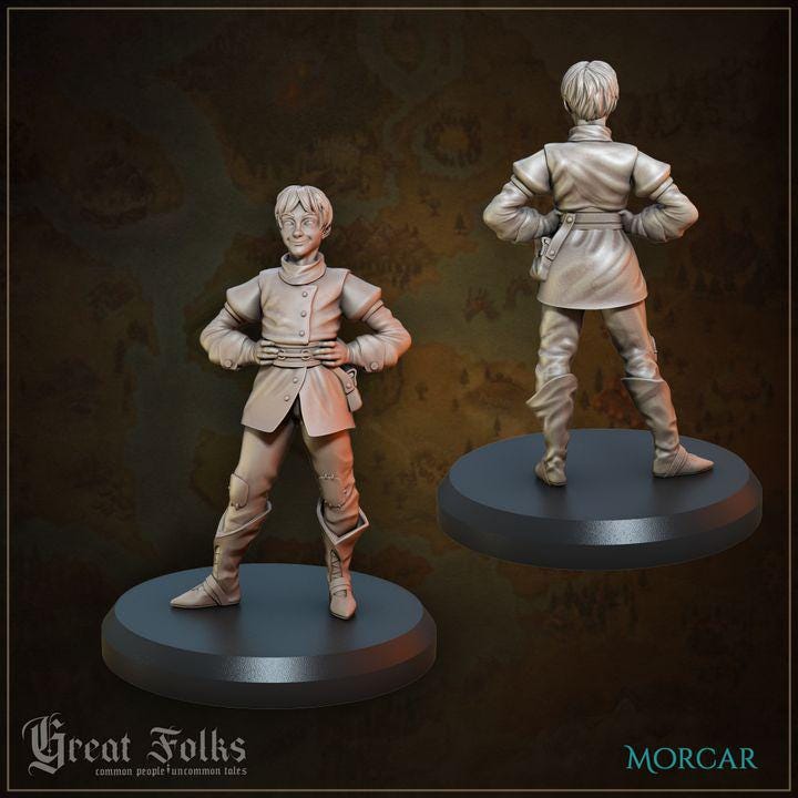 
5pc Children and Dog DnD Dungeons and Dragons 28mm/32mm Dark Strays TTRPG Townsfolk NPCs Orphan Miniatures Dog Companion for roleplaying