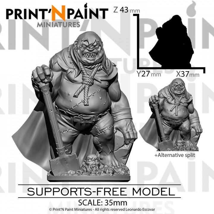
Gravedigger Lord Mogh Miniature – Dungeons and Dragons RPG Tabletop Figure Pathfinder 5e –PnP
