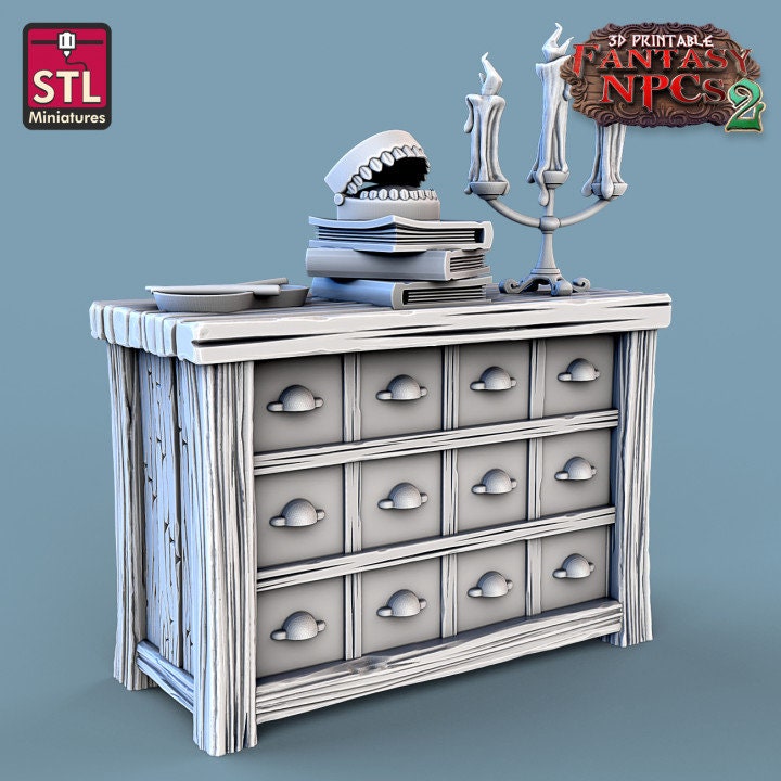 
Dentist Set, DnD, Dungeons and Dragons, Fantasy NPCs, Orc, Dwarf Miniatures, Scatter Terrain, Furniture, DnD Scatter, Fantasy Roleplay