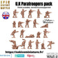 
21pc UK Paratroopers Pack WW2 – 15mm 20mm 28mm 32mm 1 35 Scale – British Airborne Infantry – Eskice Miniature