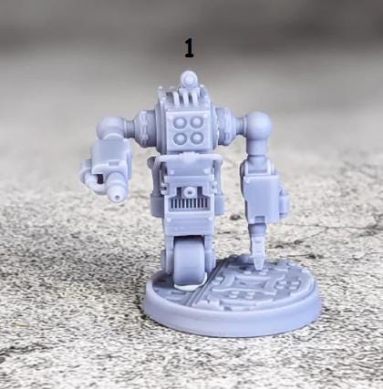 
Maintenance Robots 28mm 32mm DnD Dungeons and Dragons Scifi Miniatures for TTRPG Wargames Fantasy Robots Tiny Mechs by Print Minis