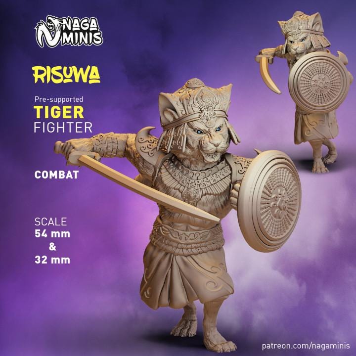 
Tiger Folk Fighter DnD Dungeons and