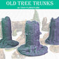 
3pc Old Tree Trunks DnD Dungeons and Dragons 28mm/32mm Dead Tree miniatures for scatter scenery Wargame Terrain Pathfinder RPG Fantasy minis