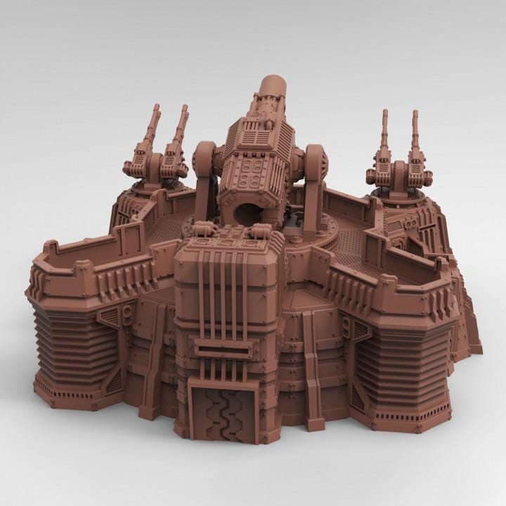 
Planetary Defense Cannon | 3D Printed Sci-Fi Terrain for Wargaming, TTRPGs, Tabletop Display, Tesseract Tomb