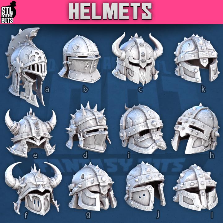 
Helmet Miniatures for Dungeons and Dragons