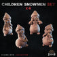 
4pc Children Snowmen - Basing Bits 28mm/32mm TTRPG Festive Winter Basing Materials Winter Holiday Scenery Elements Cute Snowman Miniatures