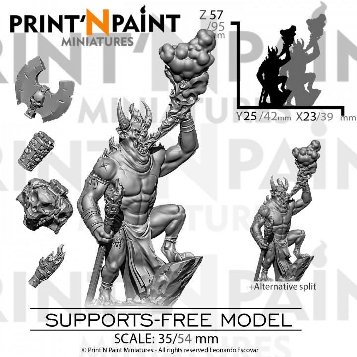 
Firespitter Demon Multi Part Miniature – Dungeons and Dragons RPG Tabletop Figure Pathfinder 5e –PnP
