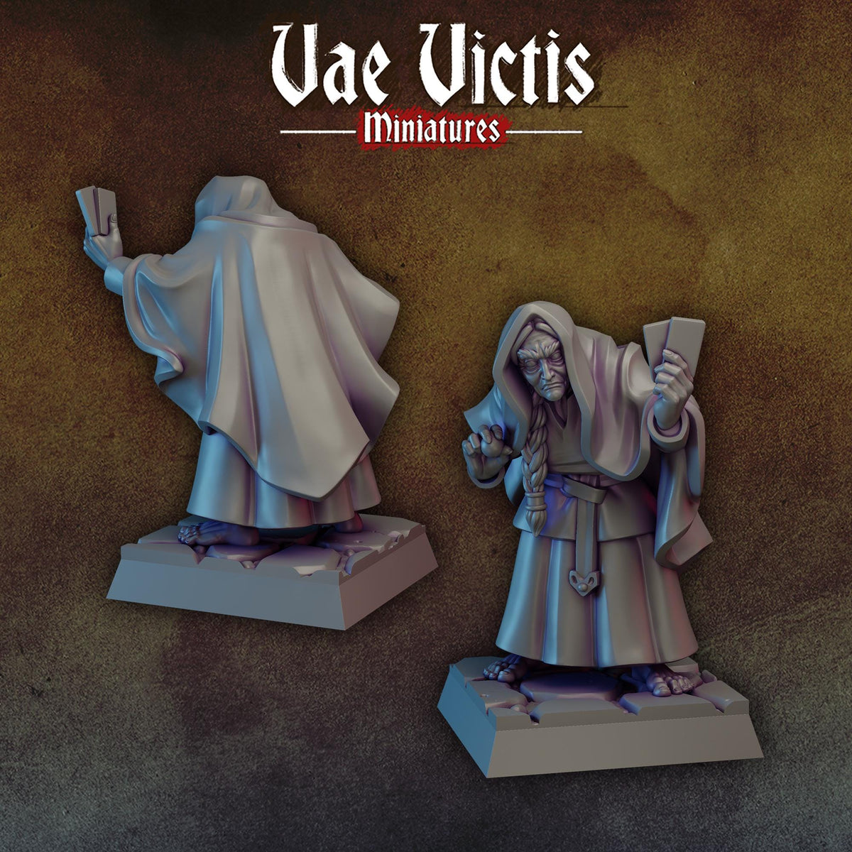 
Fortune Teller Miniature for DnD Dungeons and Dragons 28mm/32mm Scale NPC TTRPG Fantasy Miniature Townsfolk Figure