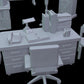
Police Office Miniature Scatter Terrain Office Furniture DnD Dungeons and Dragons 28mm/32mm TTRPG Sci fi Props RPG Police Station Scenery