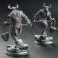 
3pc Minotaur Warriors Beast men DnD Dungeons and Dragons 28mm/32mm TTRPG Fantasy Wargame Miniature DnD 5e Pathfinder Beast Powerful Opponent