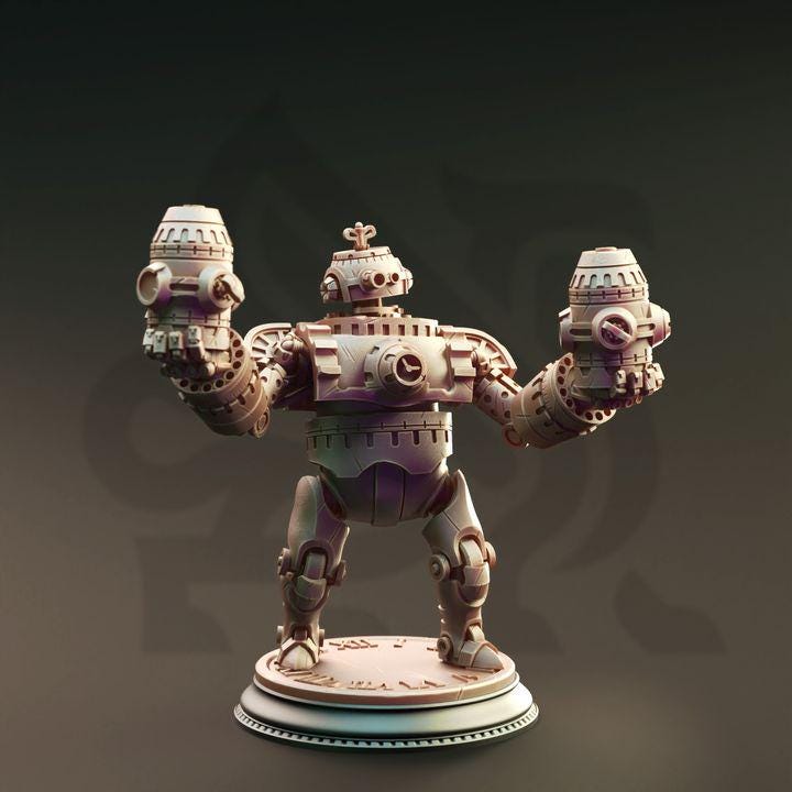 
3pc Clockwork Simulacrums Minor Ventators DnD Dungeons and Dragons 28mm/32mm TTRPG Fantasy Wargame Miniature Steampunk Automaton bundle