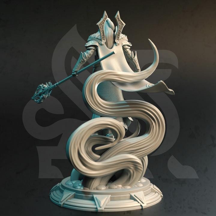 
Elf Master Sorcerer Male Wizard Miniature Dungeons and Dragons 28mm/32mm/38mm Mini RPG Tabletop Miniature DnD Pathfinder 5e Karydian - DmS