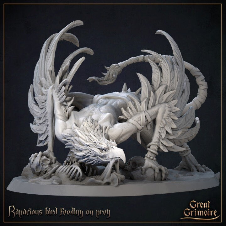 
Rapacious Bird DnD Dungeons and Dragons 28mm/32mm TTRPG Wargame Miniatures Large Terror Bird Monster Fantasy Curse of the Celestial Children