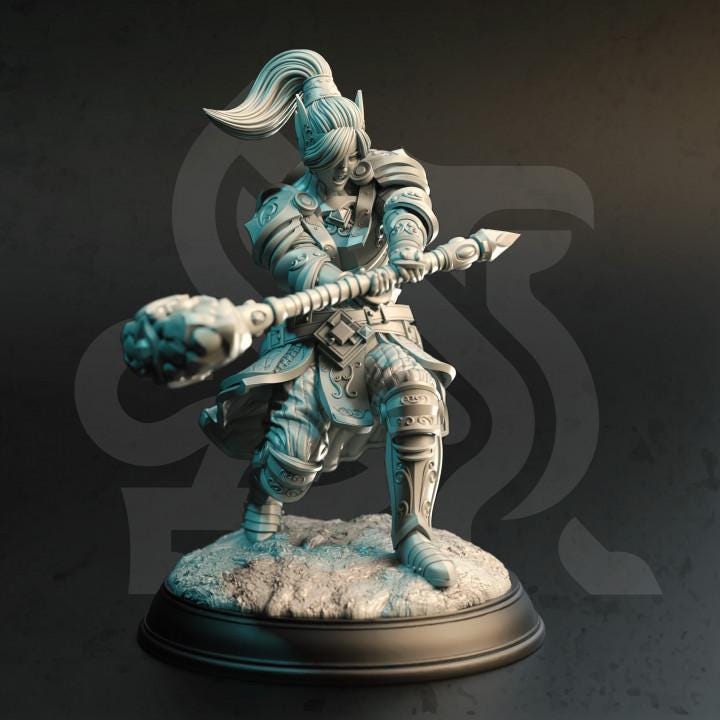 
Female Cleric Arcane Miniature Dungeons and Dragons 28mm/32mm/38mm Mini RPG Tabletop Miniature DnD Painting Pathfinder 5e DnD Querina - DmS