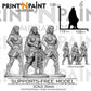 
3 Amazon Fighters Miniature – Dungeons and Dragons RPG Tabletop Figure Pathfinder 5e –PnP