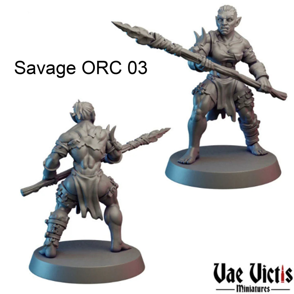 
6pc Savage Orcs DnD Dungeons and Dragons 28mm/32mm TTRPG Wargame Miniatures Fantasy Orc Champions