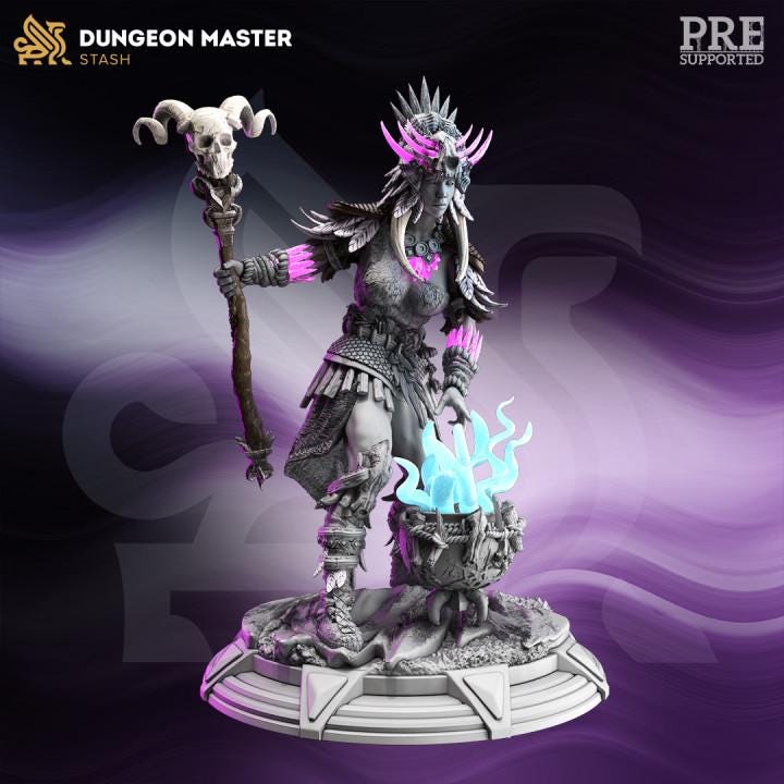 
Goliath Shaman Miniature Dungeons and Dragons 28mm/32mm/38mm Mini RPG Tabletop Miniature DnD Painting Pathfinder 5e DnD Driga - DmS